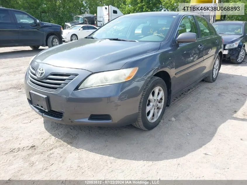 2008 Toyota Camry Le/Xle/Se VIN: 4T1BK46K38U068893 Lot: 12053832