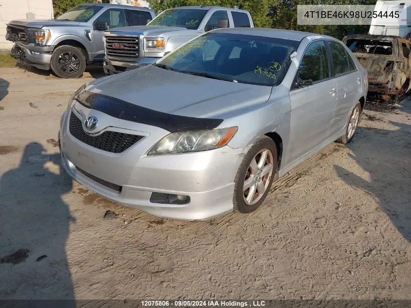 4T1BE46K98U254445 2008 Toyota Camry Se