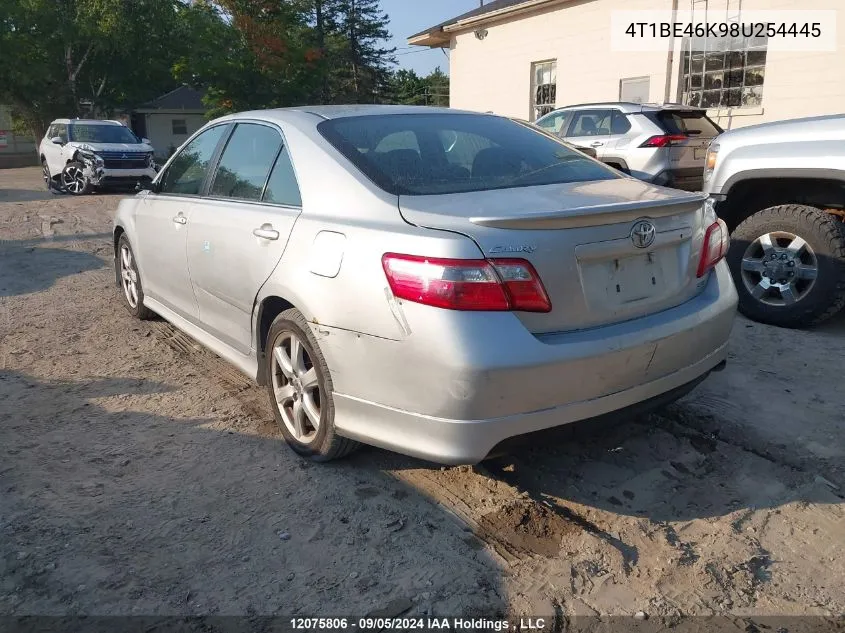 2008 Toyota Camry Se VIN: 4T1BE46K98U254445 Lot: 12075806