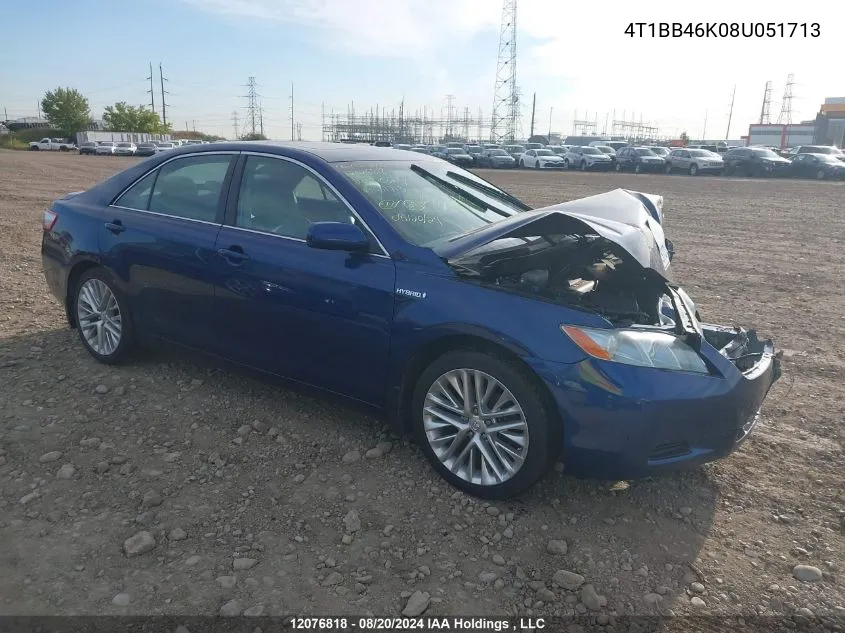 4T1BB46K08U051713 2008 Toyota Camry Hybrid