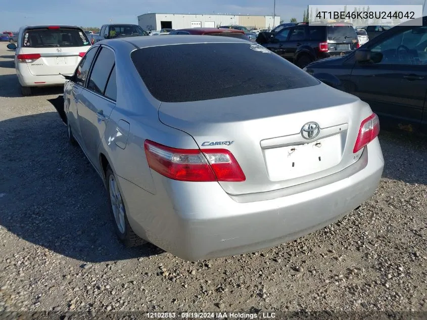 4T1BE46K38U244042 2008 Toyota Camry Le