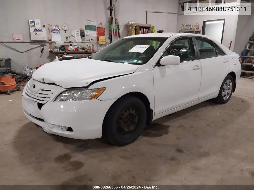 2008 Toyota Camry Le VIN: 4T1BE46K88U751311 Lot: 39266366