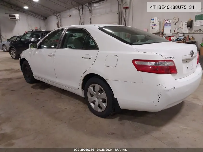 2008 Toyota Camry Le VIN: 4T1BE46K88U751311 Lot: 39266366