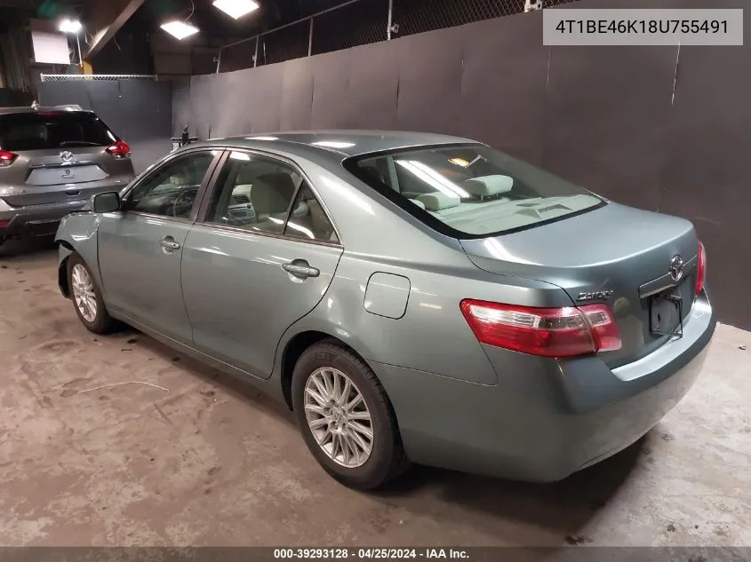 4T1BE46K18U755491 2008 Toyota Camry Le