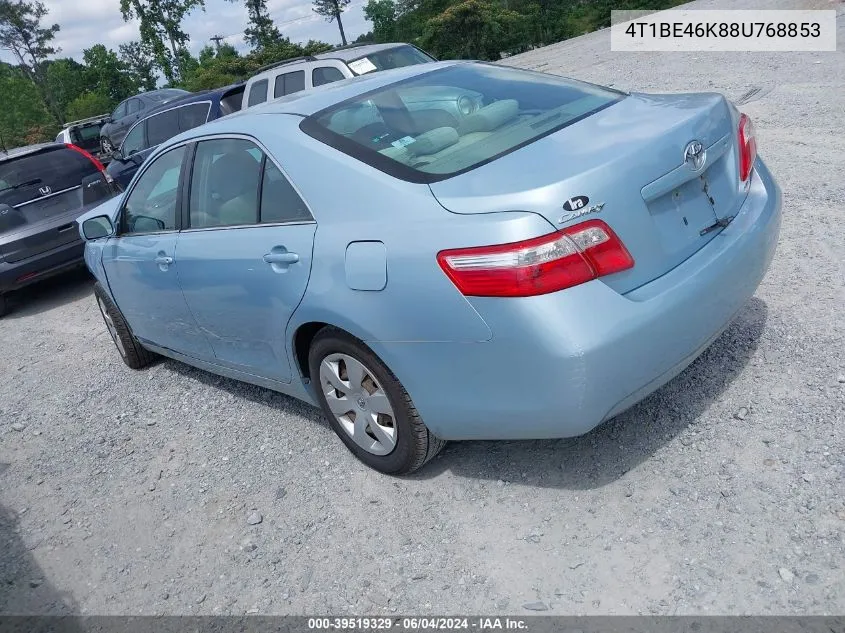 4T1BE46K88U768853 2008 Toyota Camry Le