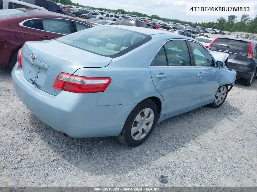 2008 Toyota Camry Le VIN: 4T1BE46K88U768853 Lot: 39519329