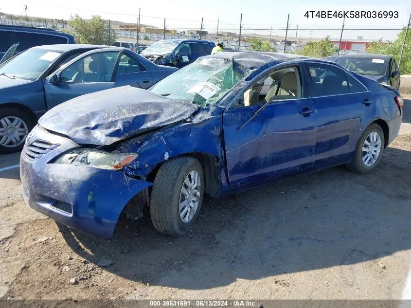 2008 Toyota Camry Le VIN: 4T4BE46K58R036993 Lot: 39631691