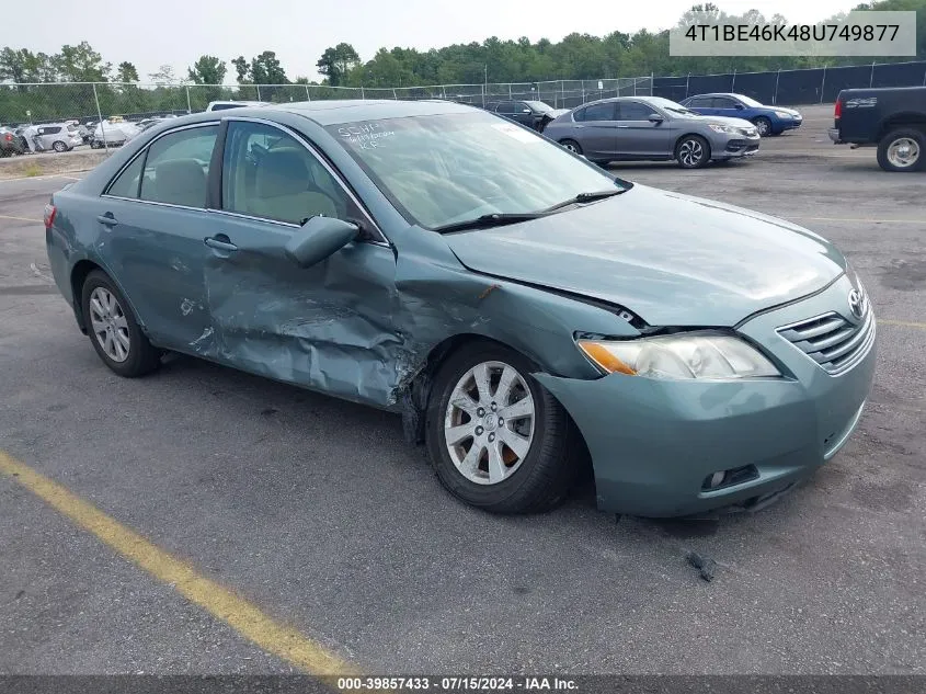 2008 Toyota Camry Xle VIN: 4T1BE46K48U749877 Lot: 39857433