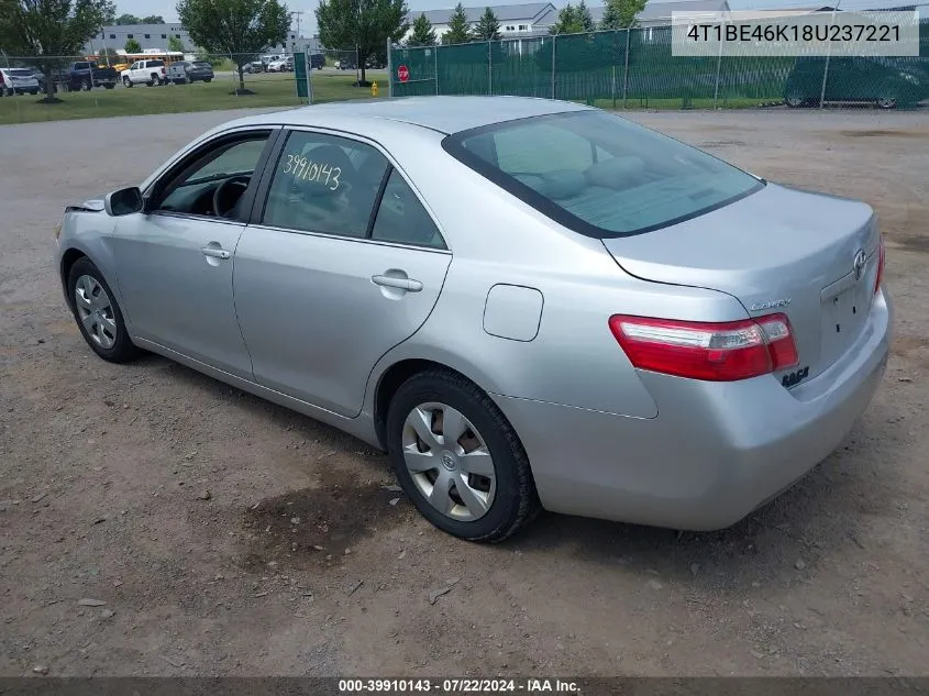 2008 Toyota Camry Le VIN: 4T1BE46K18U237221 Lot: 39910143