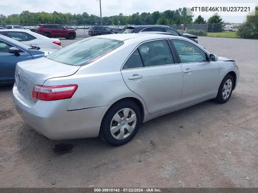 4T1BE46K18U237221 2008 Toyota Camry Le