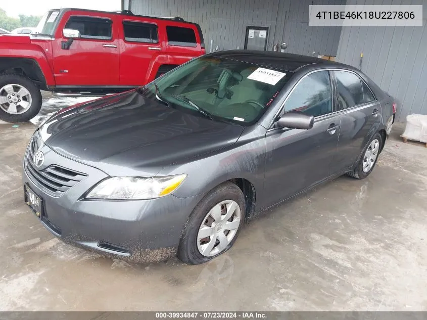 4T1BE46K18U227806 2008 Toyota Camry Le