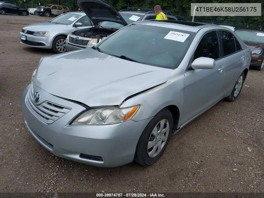 2008 Toyota Camry Ce/Le/Xle/Se VIN: 4T1BE46K58U256175 Lot: 39974787