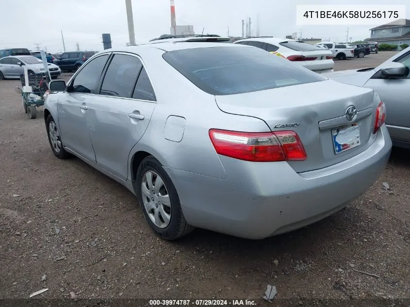 2008 Toyota Camry Ce/Le/Xle/Se VIN: 4T1BE46K58U256175 Lot: 39974787