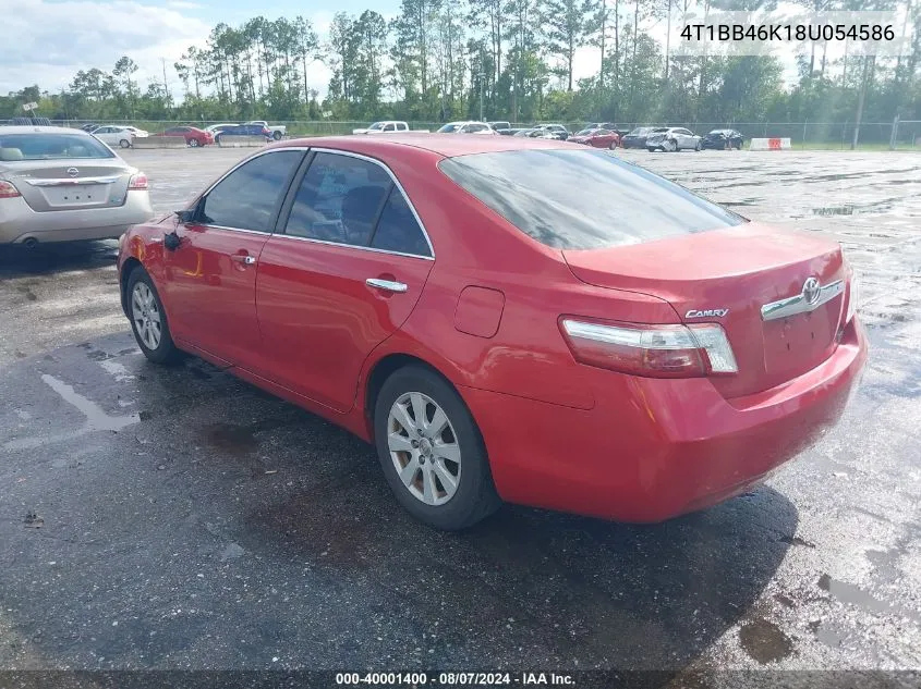 2008 Toyota Camry Hybrid VIN: 4T1BB46K18U054586 Lot: 40001400