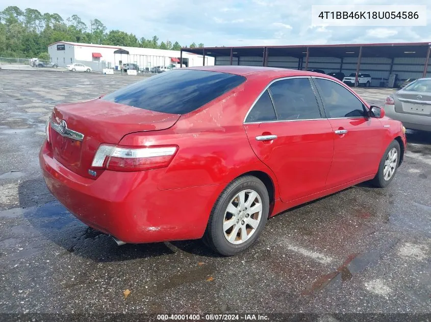 4T1BB46K18U054586 2008 Toyota Camry Hybrid