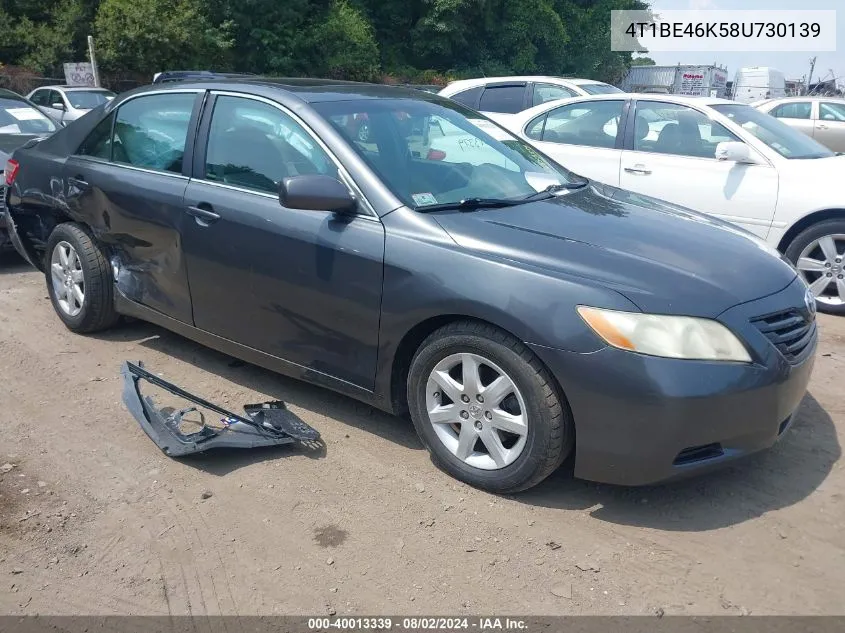 2008 Toyota Camry Le VIN: 4T1BE46K58U730139 Lot: 40013339