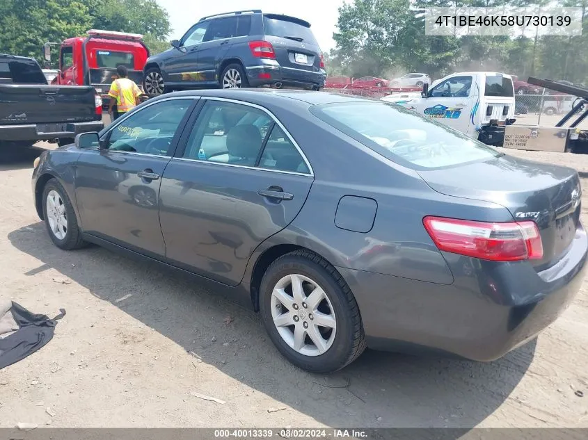 4T1BE46K58U730139 2008 Toyota Camry Le