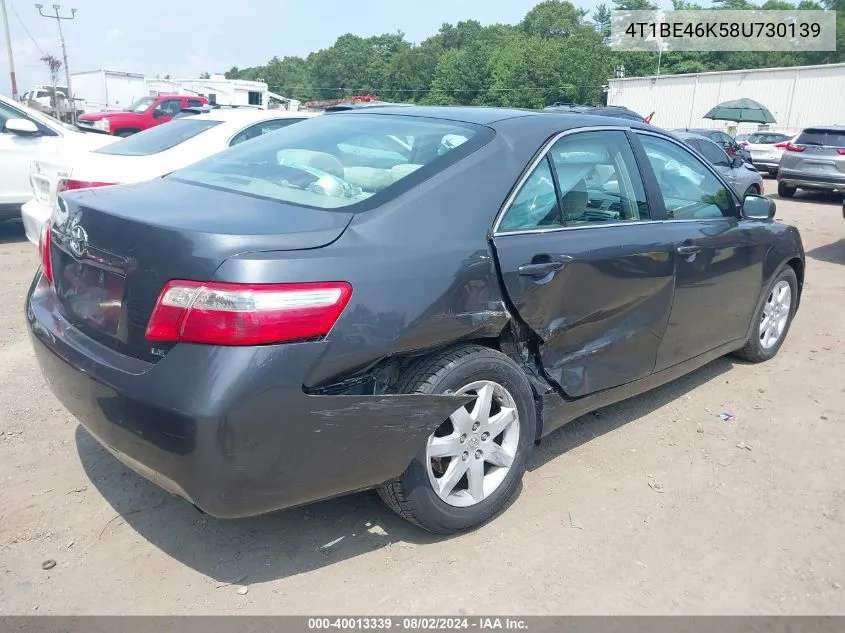 4T1BE46K58U730139 2008 Toyota Camry Le