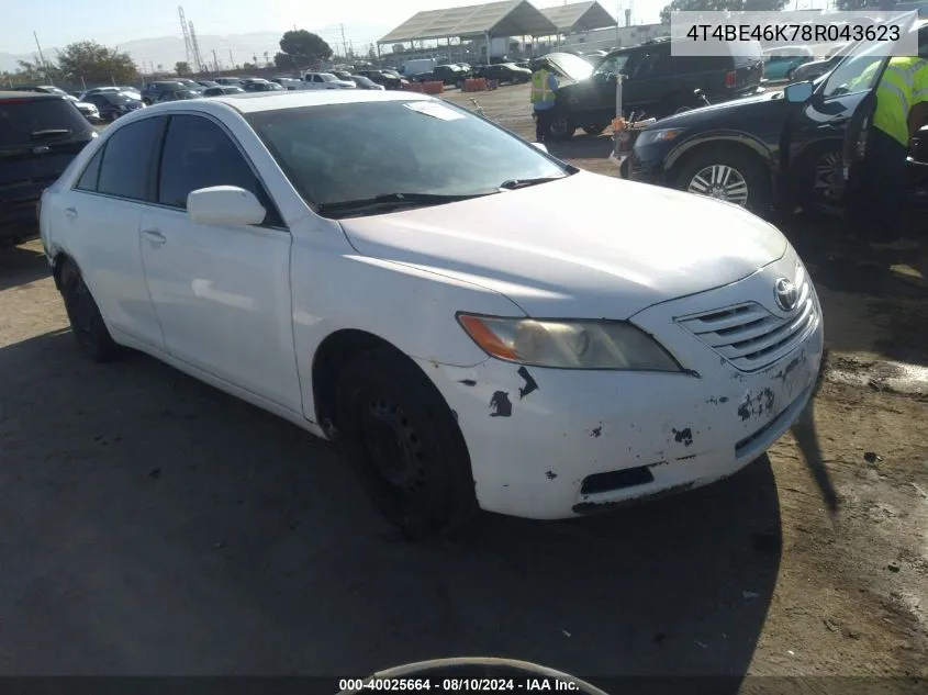 4T4BE46K78R043623 2008 Toyota Camry Le