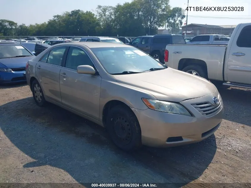 2008 Toyota Camry Le VIN: 4T1BE46KX8U253028 Lot: 40039937