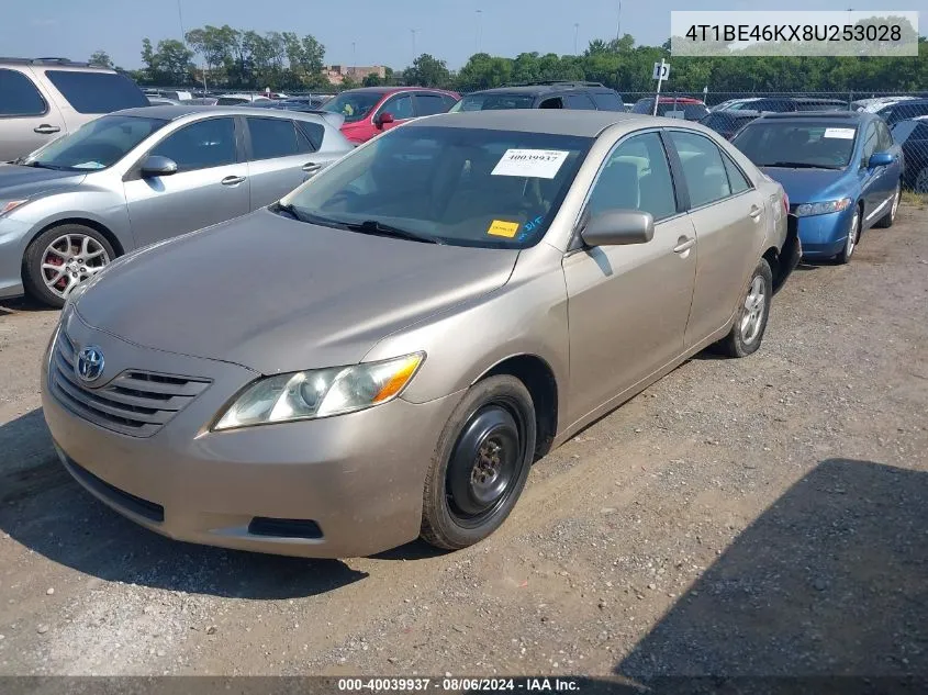 2008 Toyota Camry Le VIN: 4T1BE46KX8U253028 Lot: 40039937