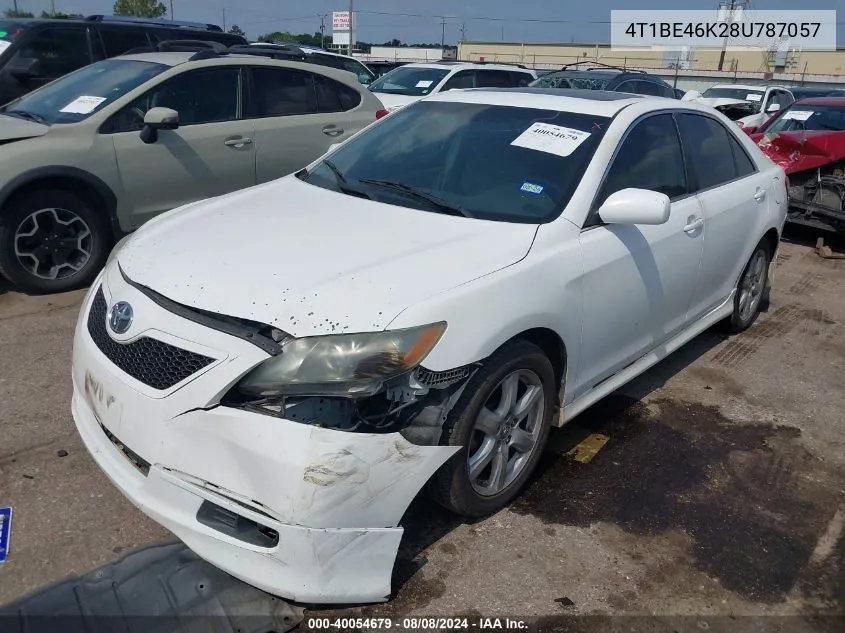 2008 Toyota Camry Se VIN: 4T1BE46K28U787057 Lot: 40054679