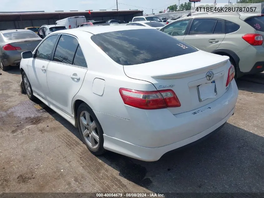 2008 Toyota Camry Se VIN: 4T1BE46K28U787057 Lot: 40054679