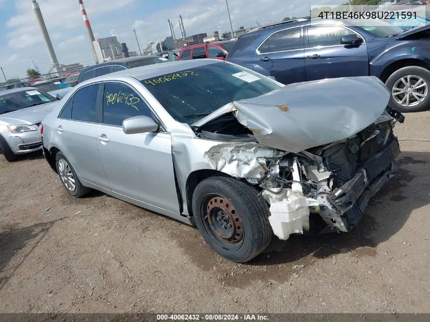 4T1BE46K98U221591 2008 Toyota Camry Le