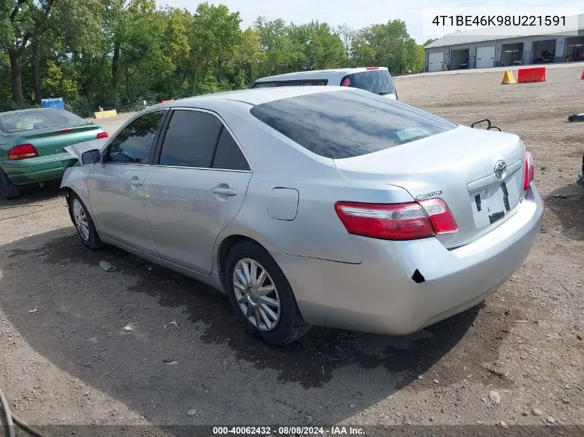 2008 Toyota Camry Le VIN: 4T1BE46K98U221591 Lot: 40062432