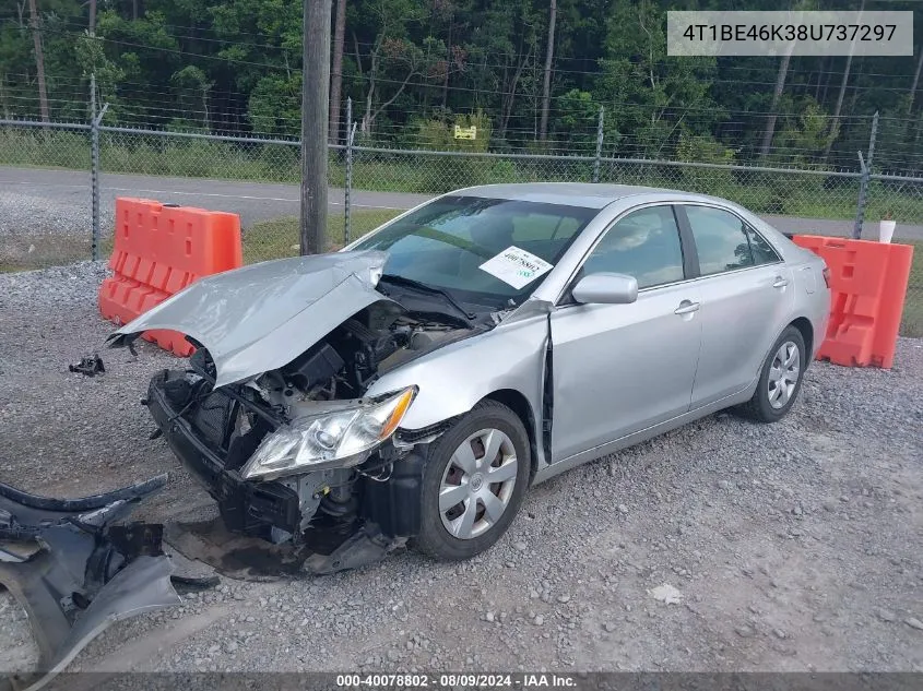 2008 Toyota Camry VIN: 4T1BE46K38U737297 Lot: 40078802