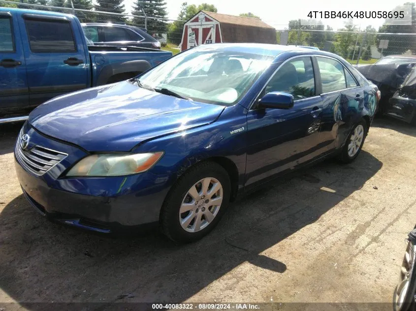 2008 Toyota Camry Hybrid VIN: 4T1BB46K48U058695 Lot: 40083322