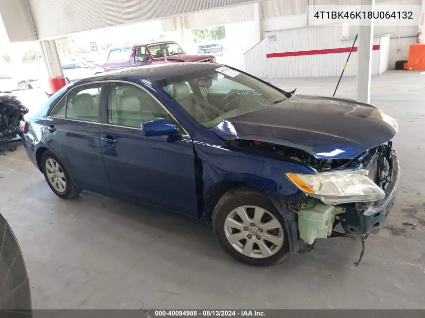 2008 Toyota Camry Le/Xle/Se VIN: 4T1BK46K18U064132 Lot: 40094988