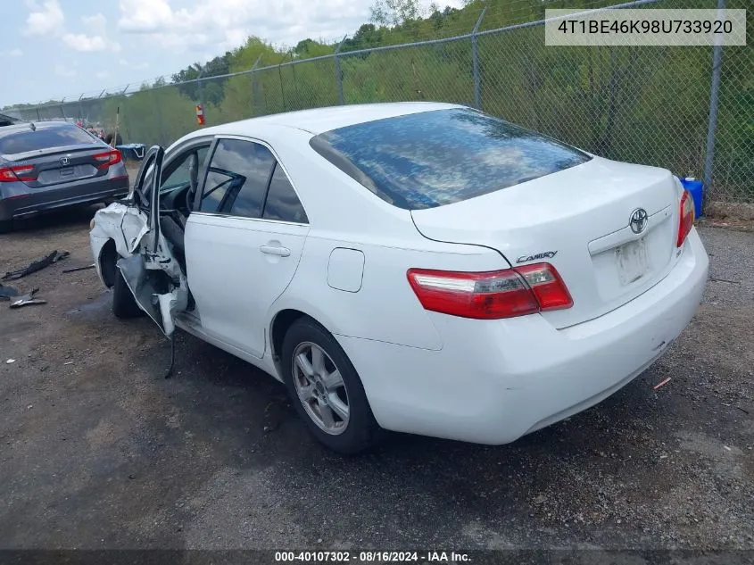 4T1BE46K98U733920 2008 Toyota Camry Le