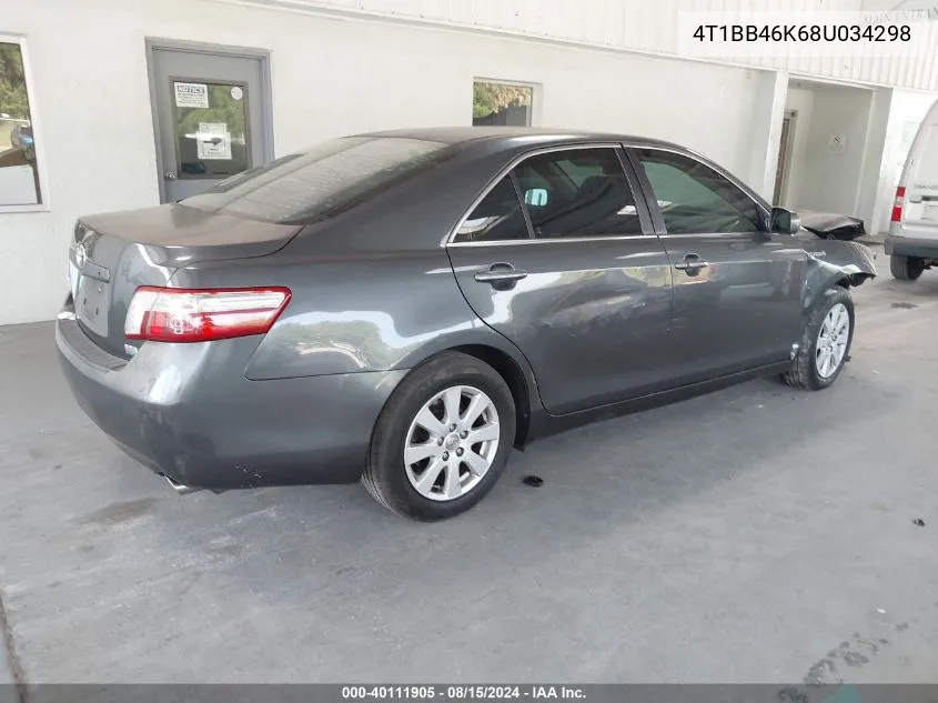 4T1BB46K68U034298 2008 Toyota Camry Hybrid