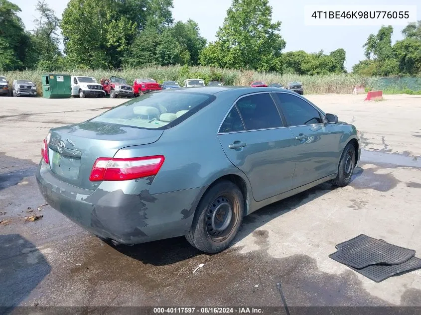 2008 Toyota Camry Le VIN: 4T1BE46K98U776055 Lot: 40117597