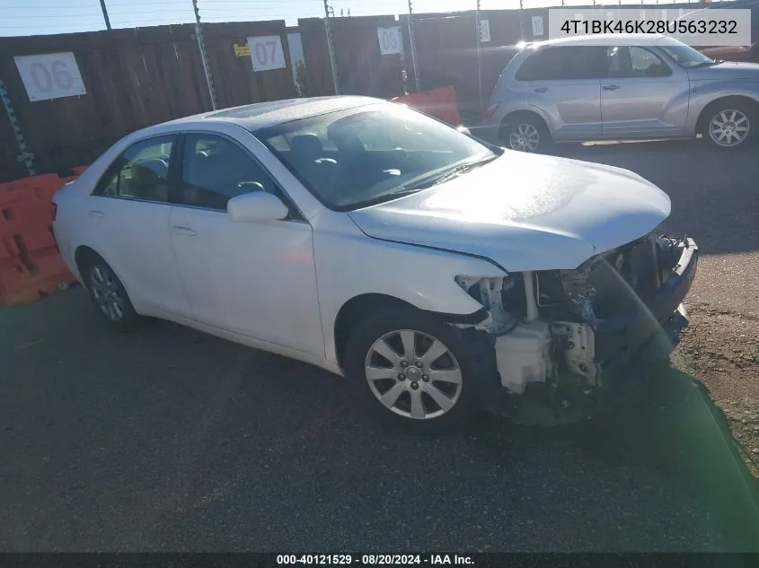 4T1BK46K28U563232 2008 Toyota Camry Xle V6