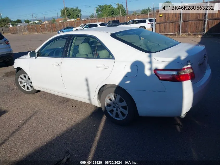 4T1BK46K28U563232 2008 Toyota Camry Xle V6