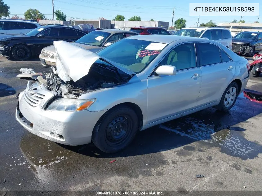 4T1BE46K58U198598 2008 Toyota Camry Le