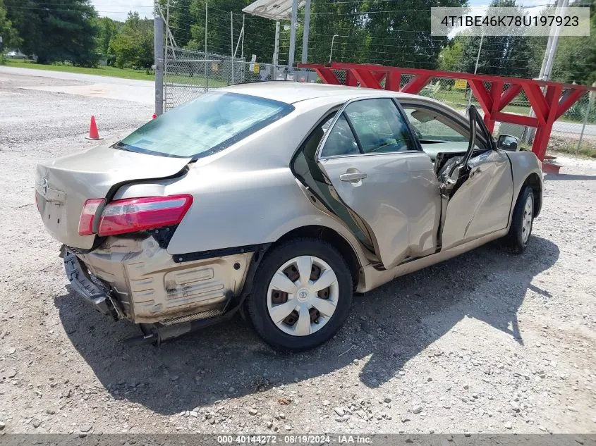 2008 Toyota Camry VIN: 4T1BE46K78U197923 Lot: 40144272