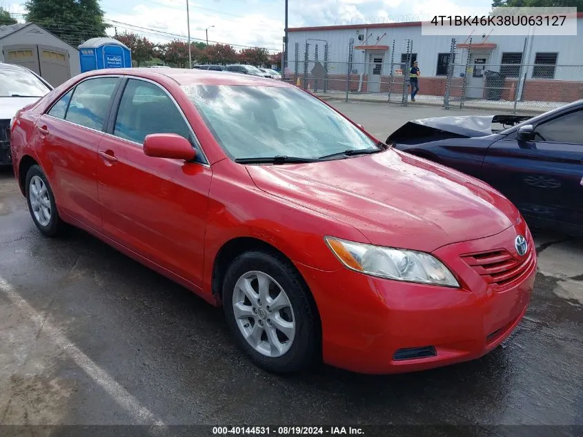 2008 Toyota Camry Le V6 VIN: 4T1BK46K38U063127 Lot: 40144531