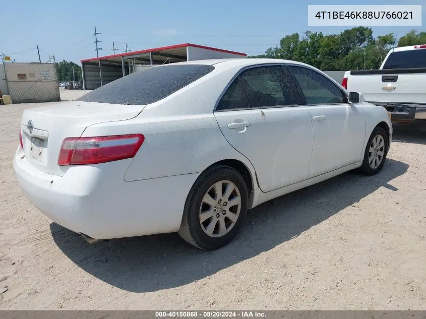 2008 Toyota Camry Xle VIN: 4T1BE46K88U766021 Lot: 40150868