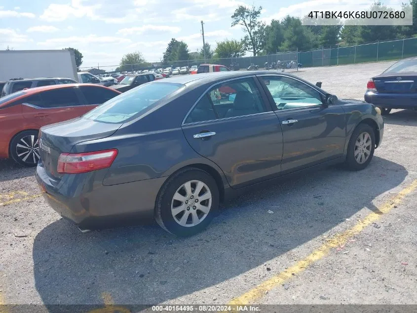 2008 Toyota Camry Xle V6 VIN: 4T1BK46K68U072680 Lot: 40154495