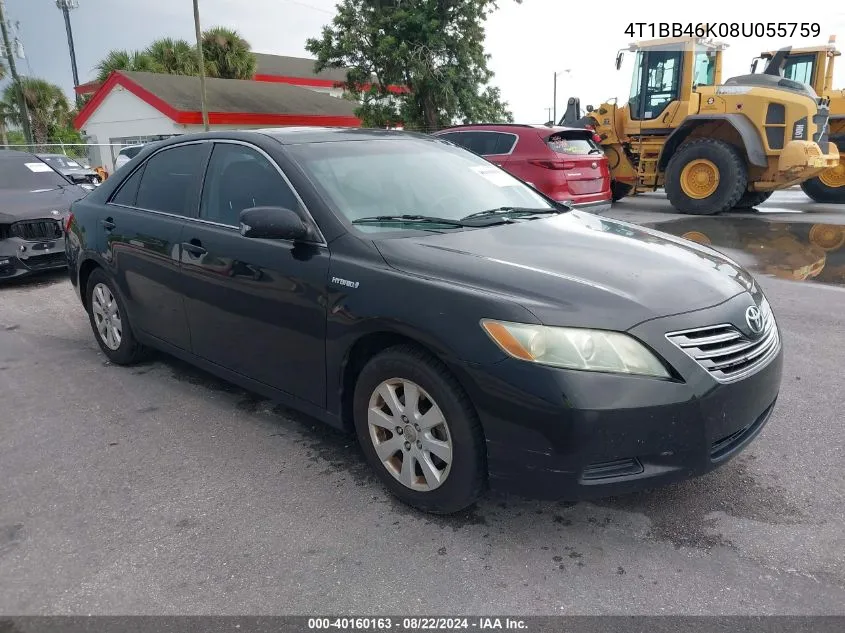 4T1BB46K08U055759 2008 Toyota Camry Hybrid