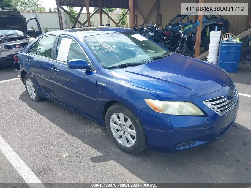 4T1BB46K88U031712 2008 Toyota Camry Hybrid