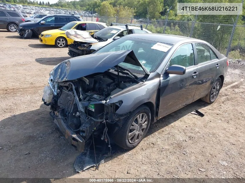 4T1BE46K68U216221 2008 Toyota Camry Le