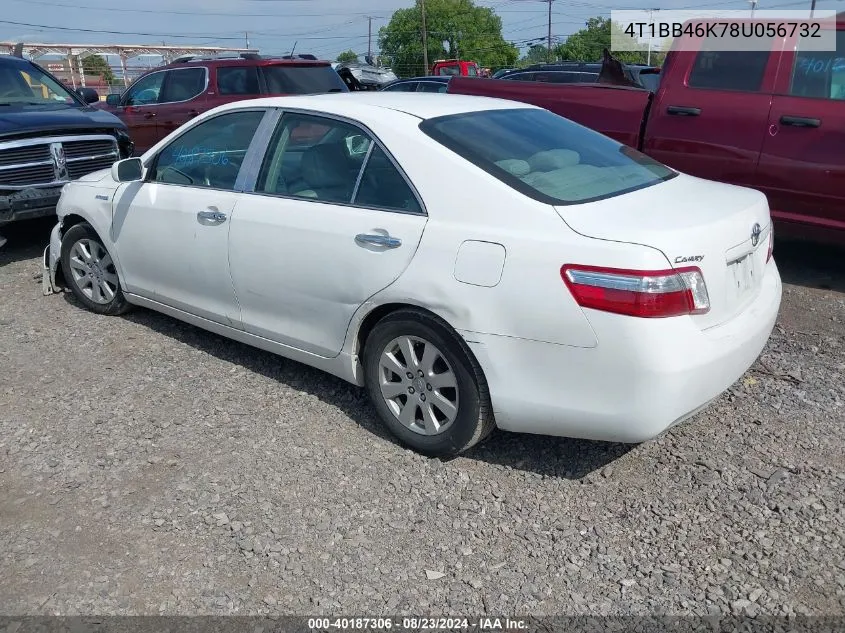 2008 Toyota Camry Hybrid VIN: 4T1BB46K78U056732 Lot: 40187306