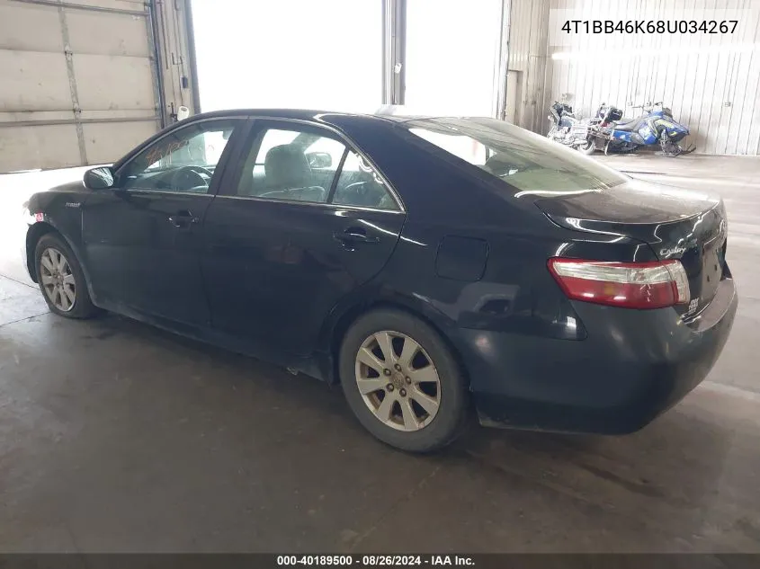 2008 Toyota Camry Hybrid VIN: 4T1BB46K68U034267 Lot: 40189500