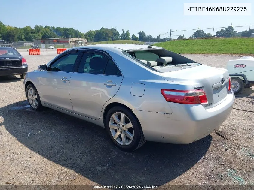 2008 Toyota Camry VIN: 4T1BE46K68U229275 Lot: 40193917