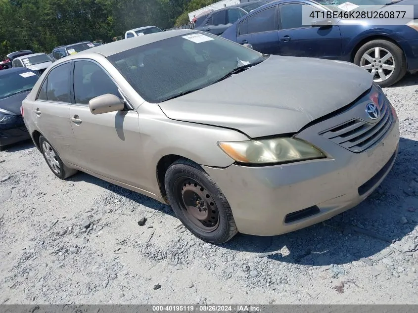 4T1BE46K28U260877 2008 Toyota Camry Le