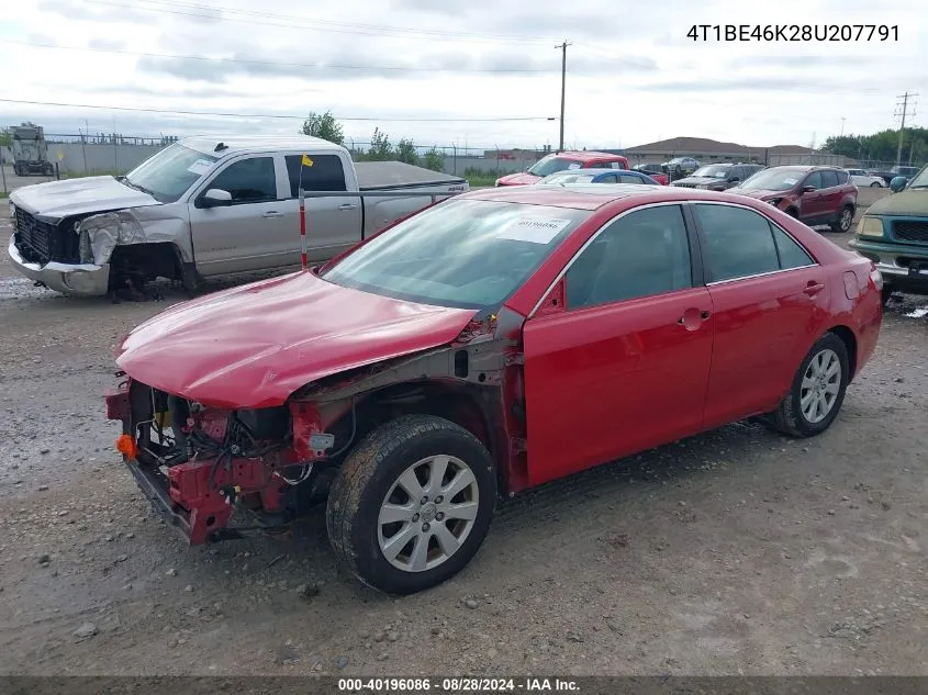 4T1BE46K28U207791 2008 Toyota Camry Xle